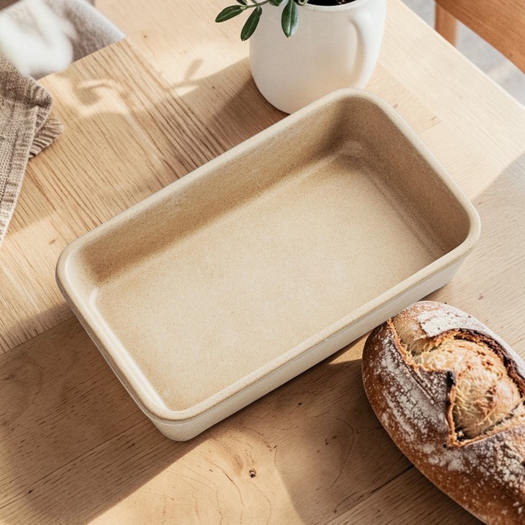 Padva Loaf Pan - 100% Natural Sustainable Ceramic - Professional Grade Mineral Integrity - Sourdough & Bread Baker - Heritage Series